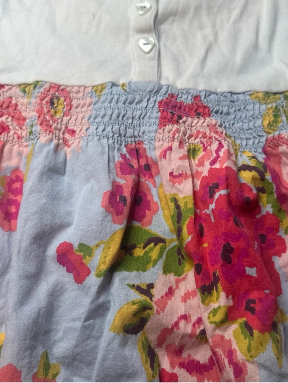 Mini Boden girls' mixed-media dress Small Spot Size 5/6